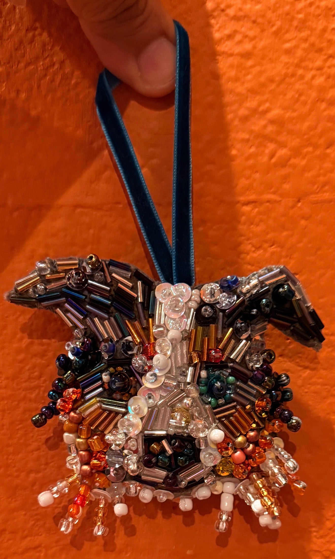 Personalized Hand Beaded Pet Portrait Ornament